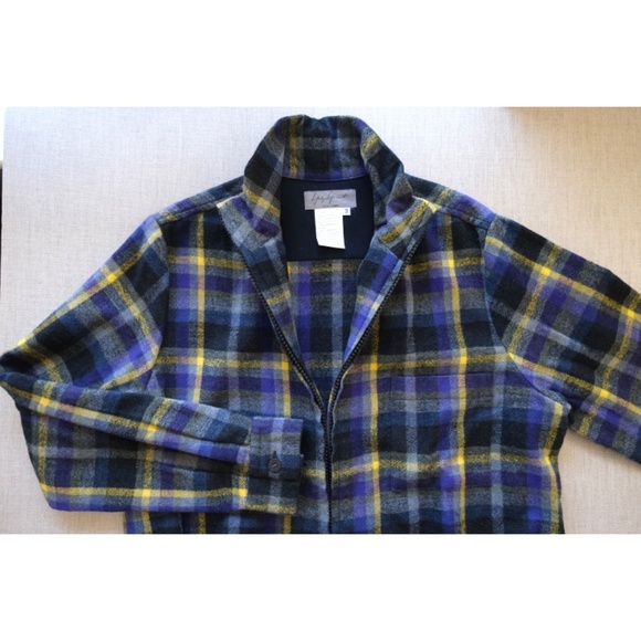Yohji Yamamoto - AW02 Wool Flannel Dual-Zip Plaid Shirt/Jacket - Picture 2 of 15